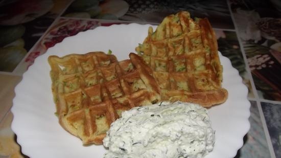 Cukini vafeles vafeļu gludeklī GF-020 Waffle Pro