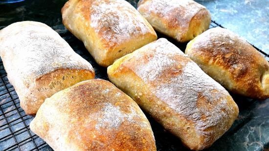 Ciabatta raudzēta ar 50% mitruma