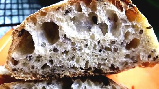 Ciabatta gjæret med 50% fuktighet