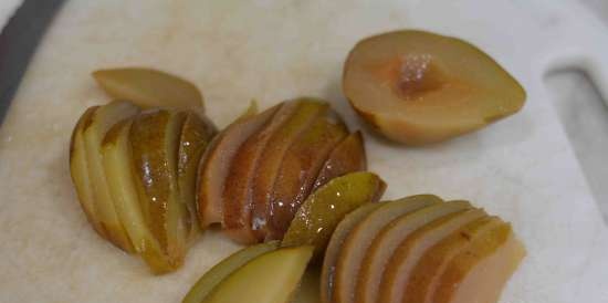 Inverted Pear Caramel Curd Cake