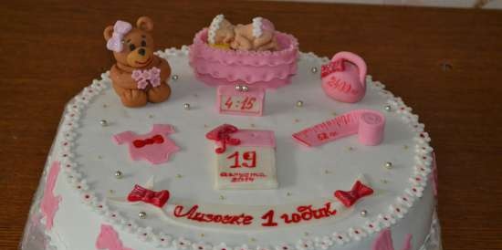 Cakes for birth, baptism, year (not numbers)