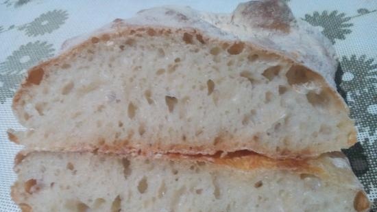 Ciabatta raudzēta ar 50% mitruma