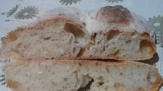 Ciabatta raudzēta ar 50% mitruma