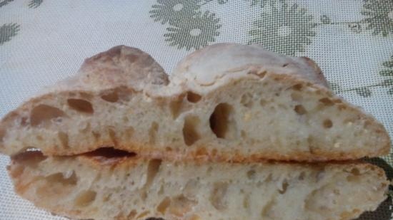 Ciabatta raudzēta ar 50% mitruma