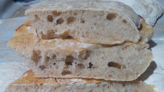 Ciabatta raudzēta ar 50% mitruma