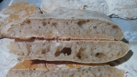 Ciabatta raudzēta ar 50% mitruma