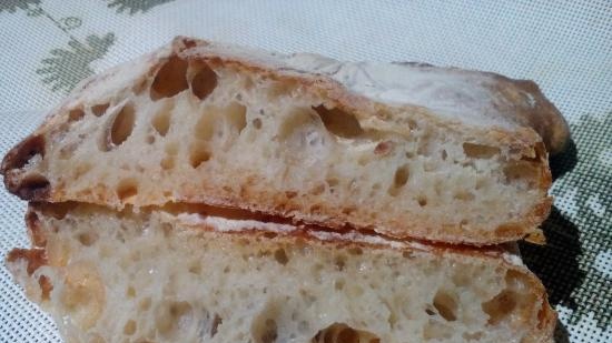 Ciabatta raudzēta ar 50% mitruma