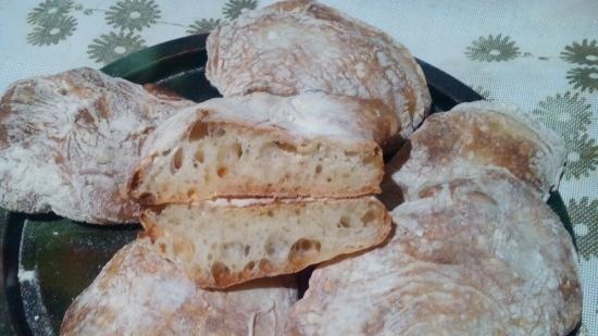 Ciabatta raudzēta ar 50% mitruma