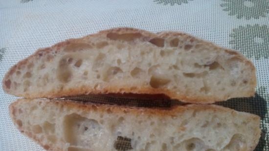 Ciabatta raudzēta ar 50% mitruma