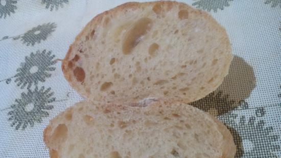 Ciabatta raudzēta ar 50% mitruma