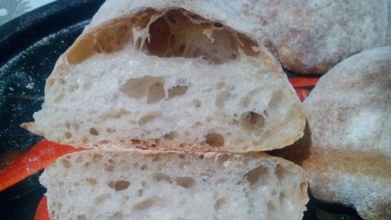 Ciabatta raudzēta ar 50% mitruma