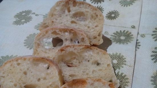 Ciabatta raudzēta ar 50% mitruma