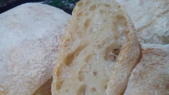 Ciabatta raudzēta ar 50% mitruma