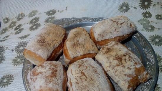 Ciabatta raudzēta ar 50% mitruma