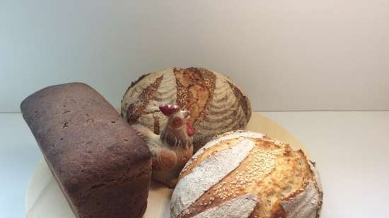 Brewed bread with chickpea flour