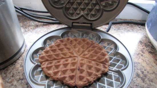 Sjokolade shortbread cookies i et vaffeljern