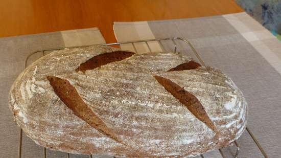 Landlig stilbrød / Pain de campagne (ovn)