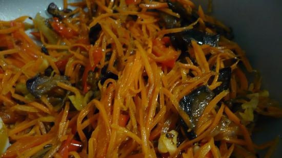 Auberginesalat i koreansk stil (to versjoner av en salat)