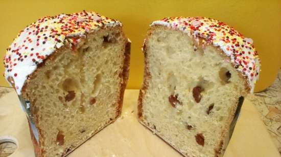 Kulich ar Myasoedovskaya krāsnī (meistarklase)