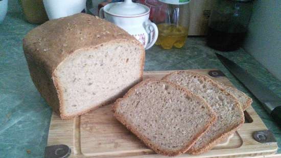 Wheat-rye bread with whole grain flour Peasant