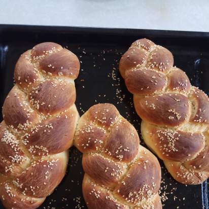 Hvete og potetflette (challah) (ovn)