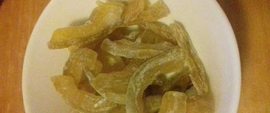 Candied agurker og courgette