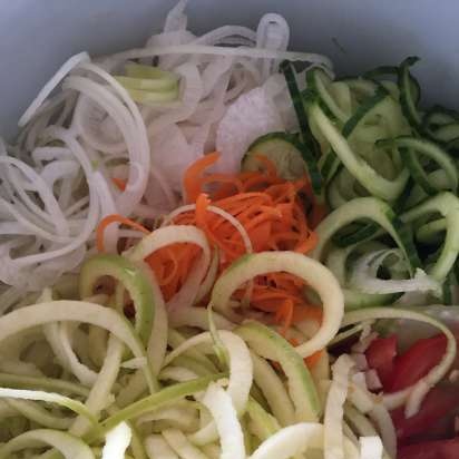 Spiralhakker (skiver, spiralizer) for kutting av grønnsaker og frukt