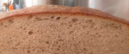 Wheat bread on old dough dough (oven)