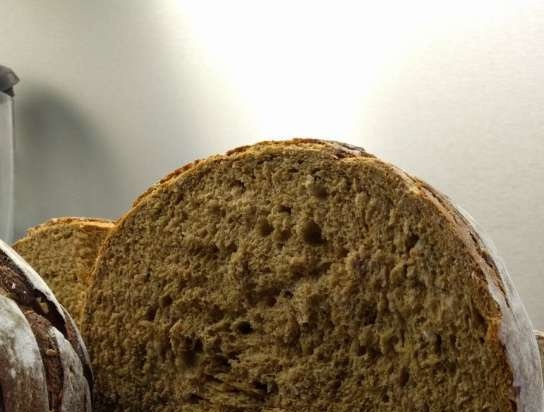 Wheat-rye bread on a long dough