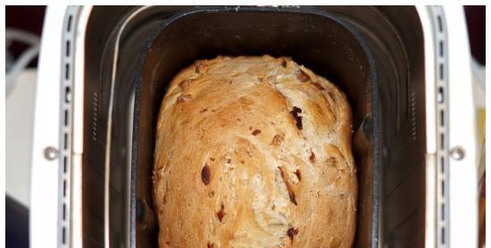 Wheat onion bread with figs, raisins and nuts