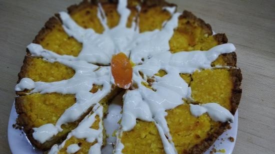 Gresskar og cottage cheese pie