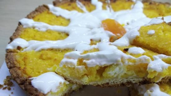 Gresskar og cottage cheese pie