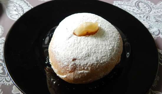 Sufganiet smultringer fra ovnen