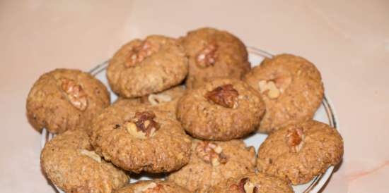 Cookies Ormer med fullkornsmel og valnøtter (gjennom kjøttkvern)