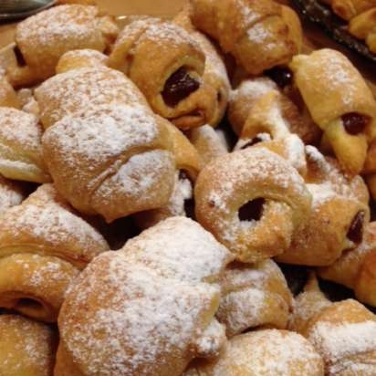 Sandy gjær bagels med syltetøy