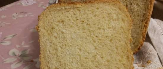 Daily white bread with live / pressed yeast in a Panasonic SD-2500 bread maker