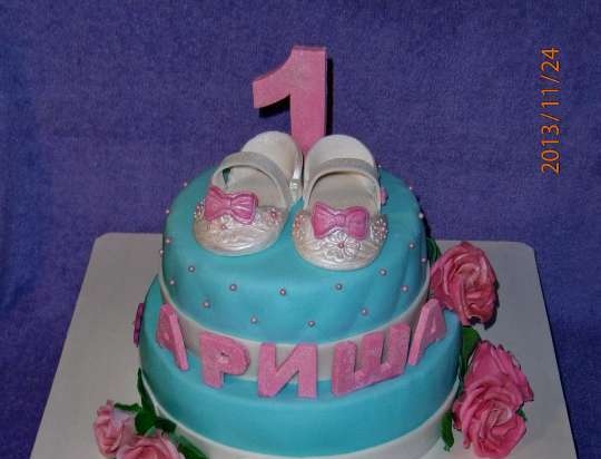 Cakes for birth, baptism, year (not numbers)