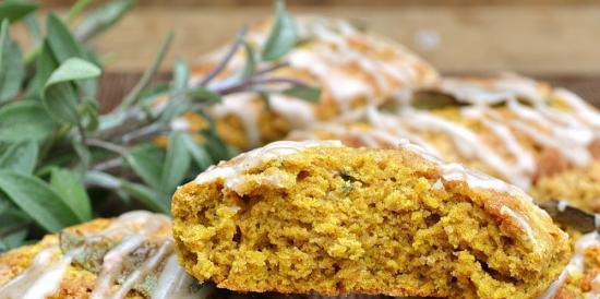 Pumpkin Whole Grain Scones with Sage