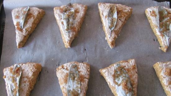 Pumpkin Whole Grain Scones with Sage