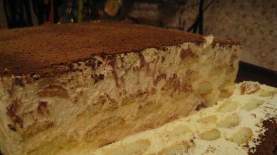 Biskvīta kūka Savoyardi (pamatojoties uz Tiramisu)