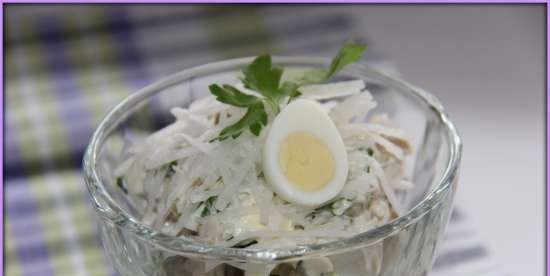 Daikon và salad gà tây