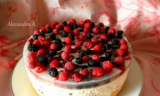 Berry souffle cake (từ mascarpone)