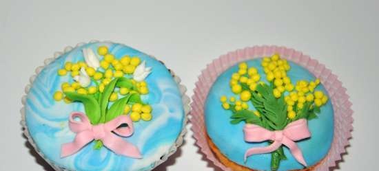 Pamata cupcakes, balta