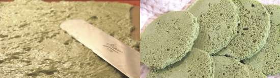 Matcha og adzuki mousse kake