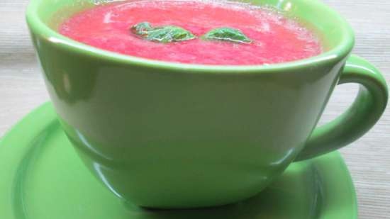 Vannmelon-tomat gazpacho