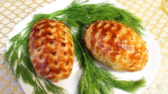 Chicken cutlets in dough Spruce cones