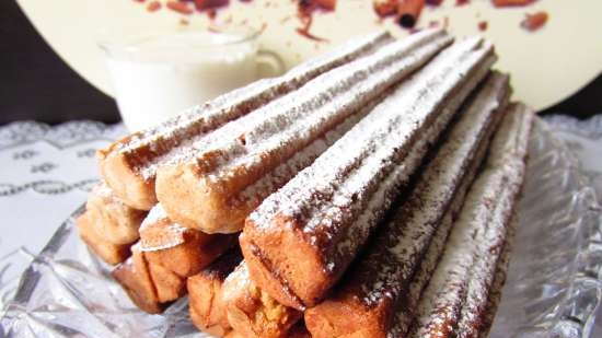 Rudzu churros ar ābolu (churrosmaker Princess 132401)