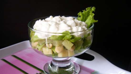 Cocktail salat med cottage cheese