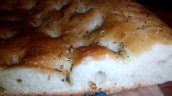 Focaccia ar ķiplokiem un dillēm