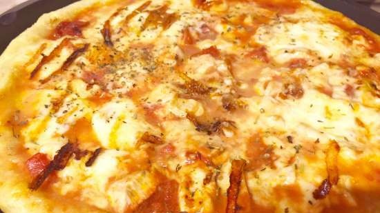 Pizza ăn kiêng với phi lê gà (nhà sản xuất bánh pizza Clatronic PM3622)